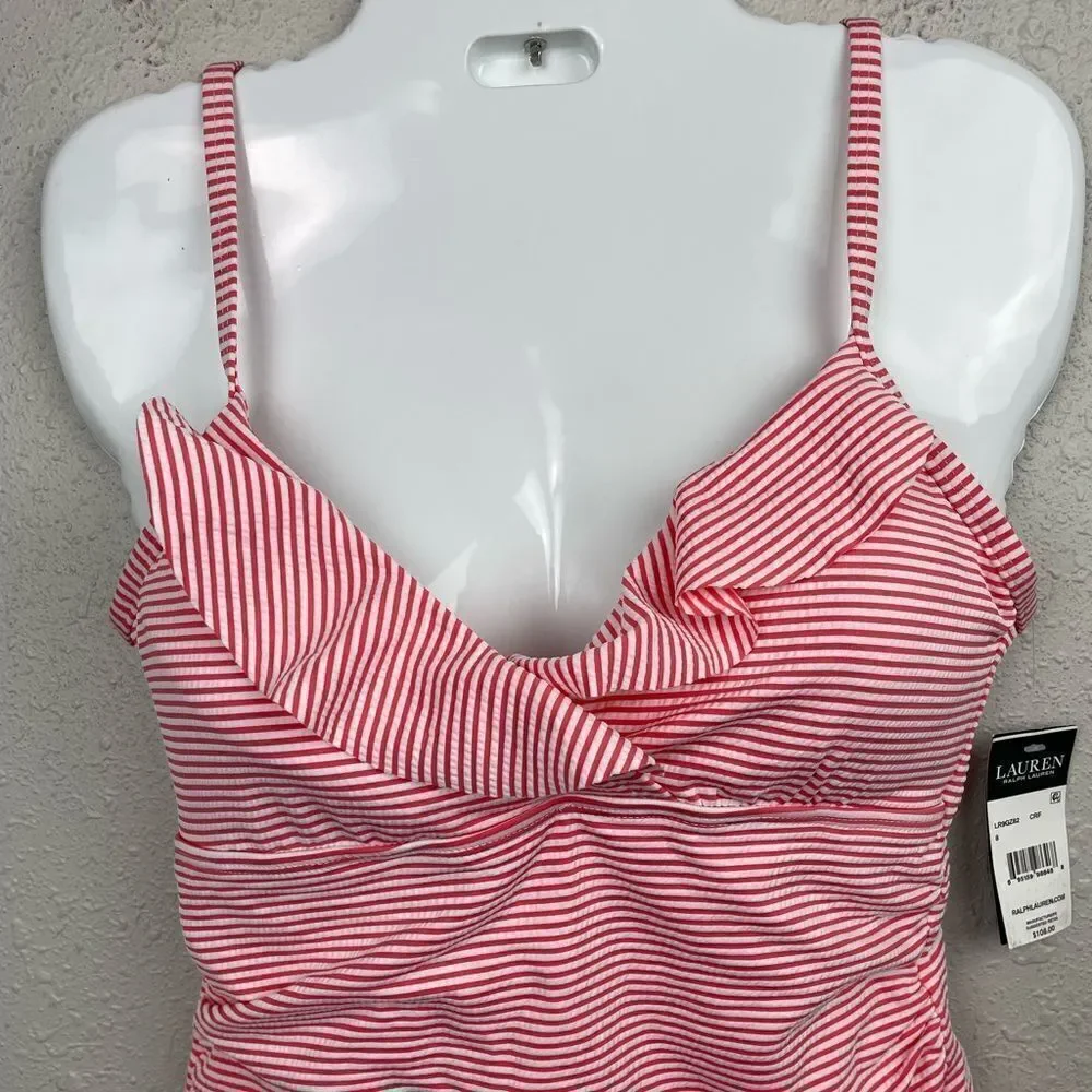 NWT Lauren Ralph Lauren Two-Piece Swim Suit Size 8 - Picture 2 of 7